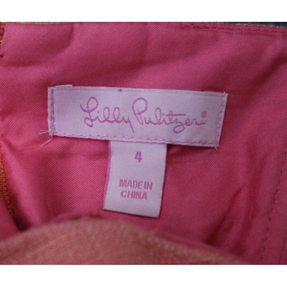 Lilly Pulitzer Bibi Corset Dress In Ginger Orange - Size 4 - Picture 3 of 7